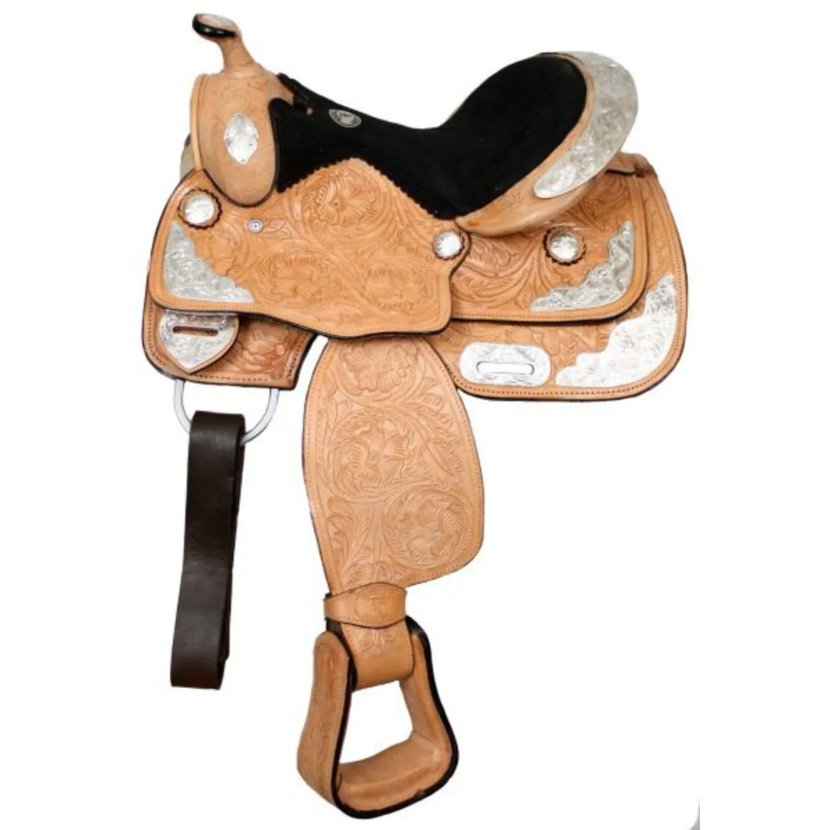 12" 13" FULLY TOOLED DOUBLE T PONY SHOW SADDLE