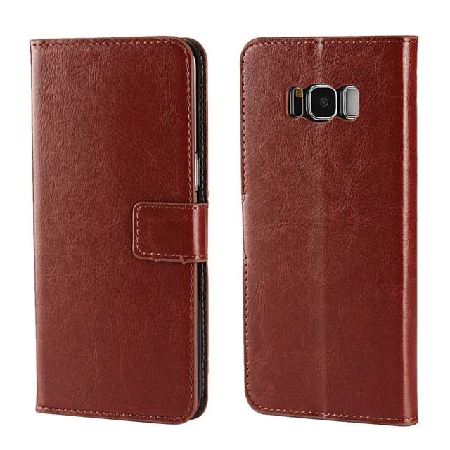 A3 A5 A7 J3 J5 J7 Case Leather Flip Wallet Cover for Samsung Galaxy S8 Plus S6 S7 Edge S5 S4 S3