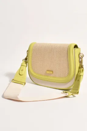 Adorne Lulu Woven Bag - Natural/ Citrus