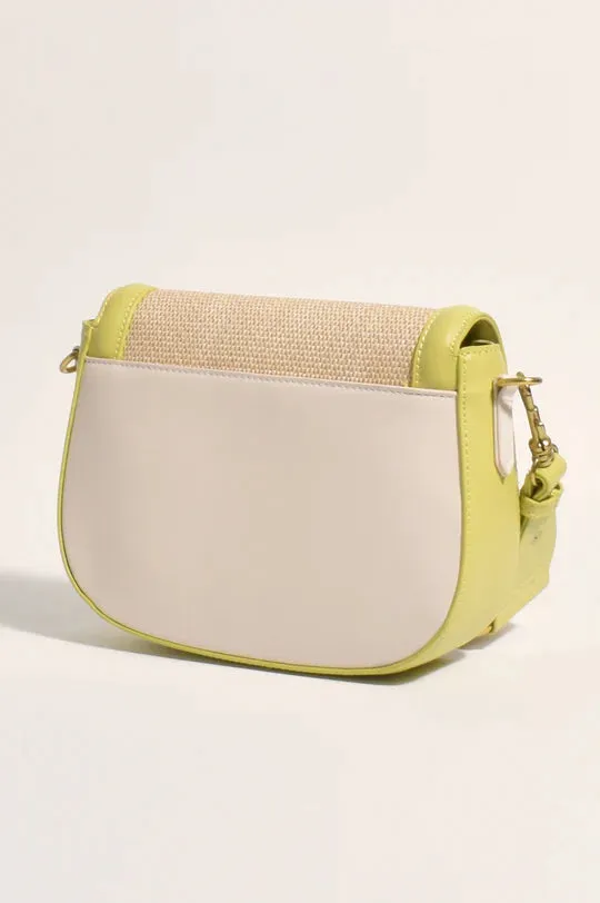 Adorne Lulu Woven Bag - Natural/ Citrus