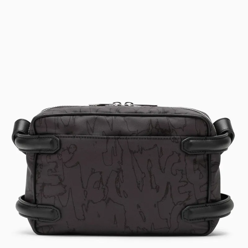 Alexander Mcqueen Black Camera Bag With Leather Details Men