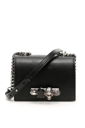 Alexander McQueen Embossed Jewelled Crossbody Bag