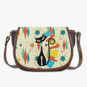 Atomic Cat Hobo Bag, Mid Century Modern Franciscan Diamond Starburst Handbag, Retro Shoulder Bag