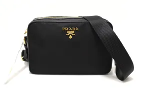 Authentic New Prada Black Tessuto Nylon Bandoliera Messenger Bag 1BH089