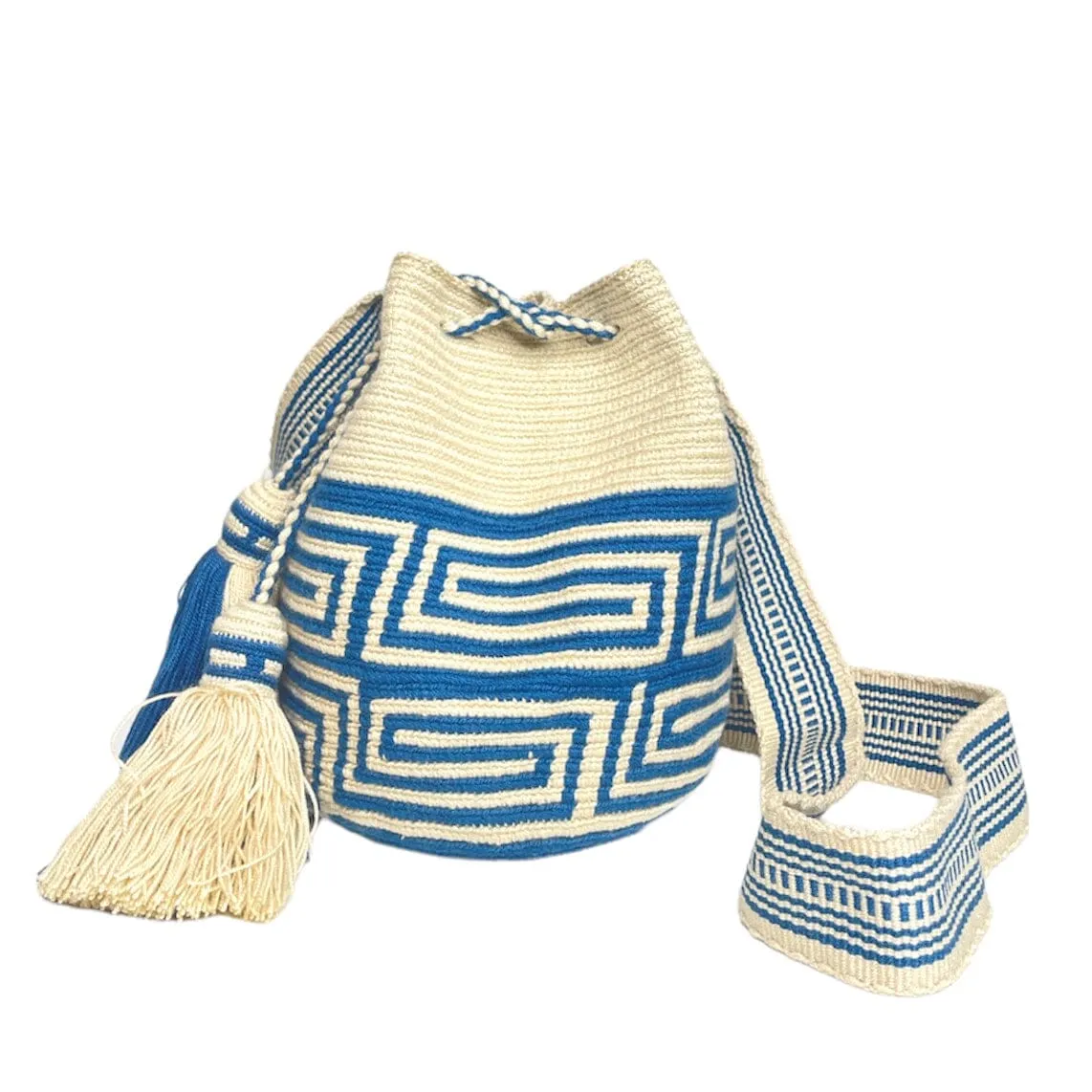 Aztec Crochet Bags | Neutral Boho Bags - M