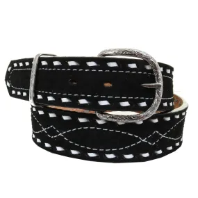 B1194B - Black Suede Belt