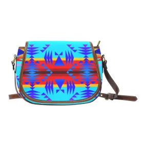 Between the Mountains Blue Saddle Bag/Small