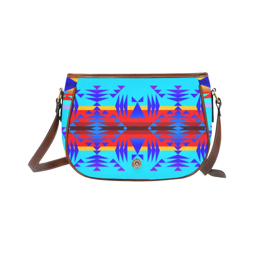 Between the Mountains Blue Saddle Bag/Small