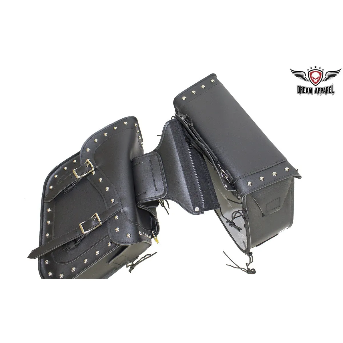 Black Concealed Carry Saddlebag with Studs