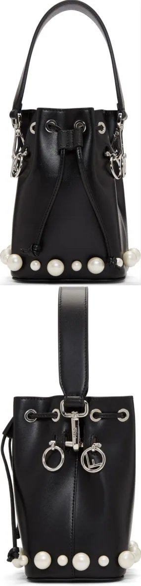 Black Pearl Mini Mon Tresor Bucket Bag