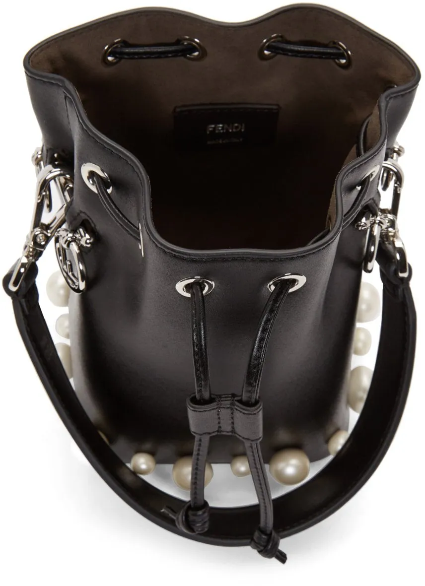 Black Pearl Mini Mon Tresor Bucket Bag