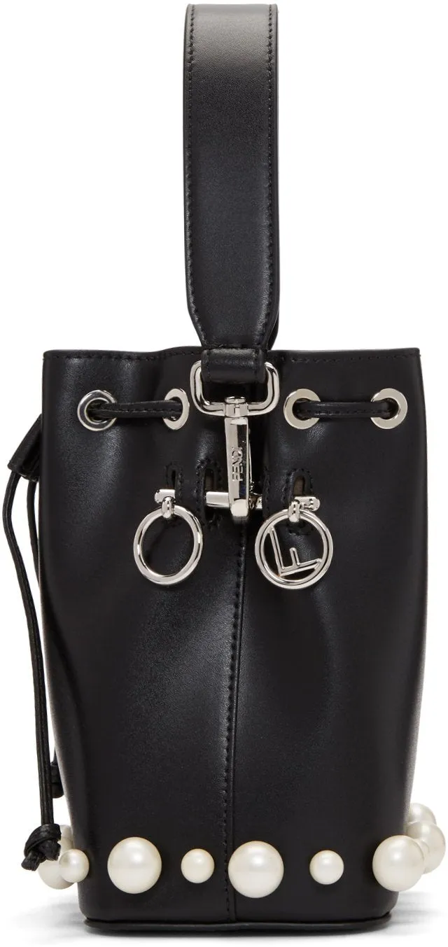 Black Pearl Mini Mon Tresor Bucket Bag