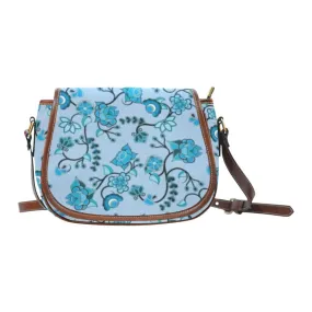 Blue Floral Amour Saddle Bag/Small