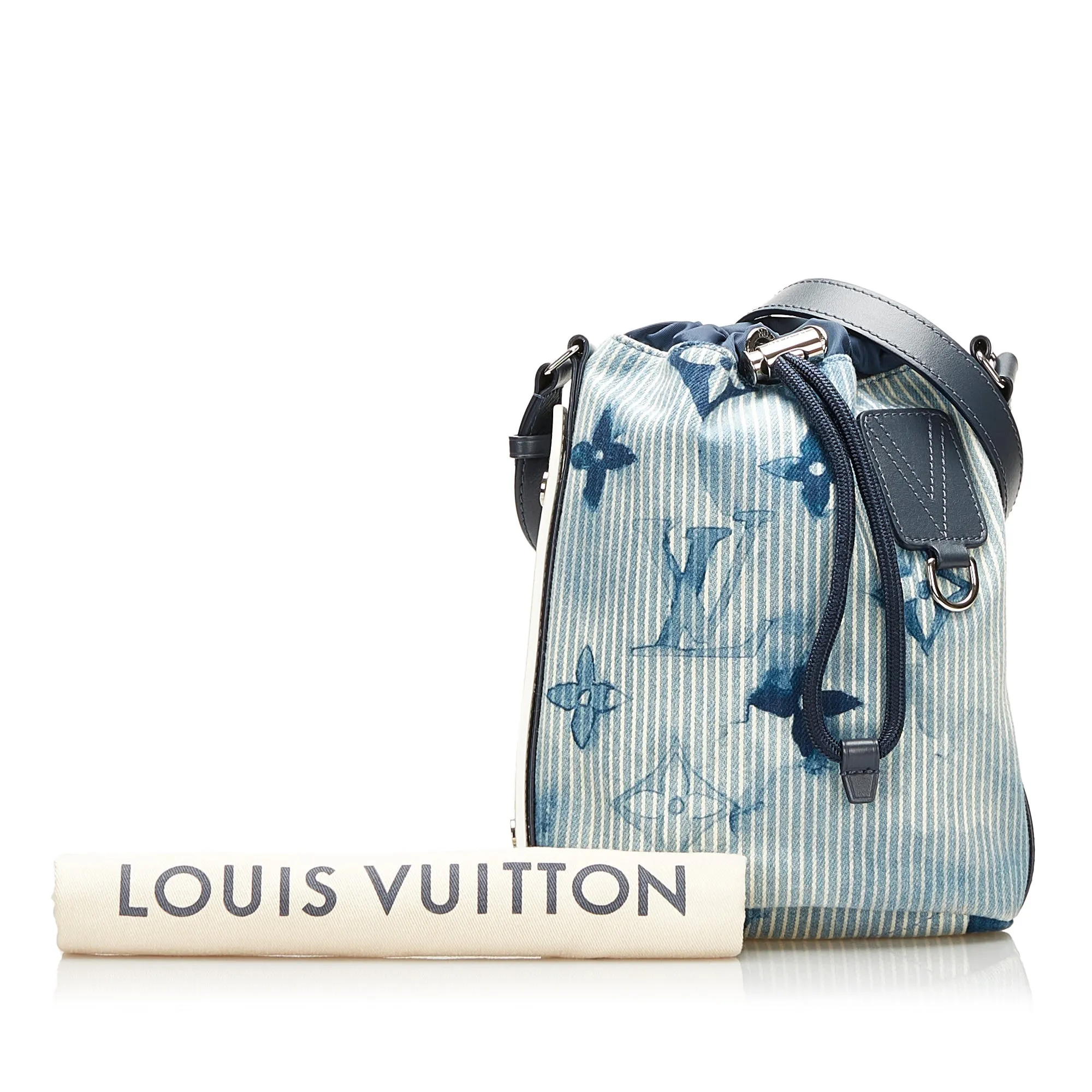 Blue Louis Vuitton Monogram Watercolor Sac Marin BB Bucket Bag