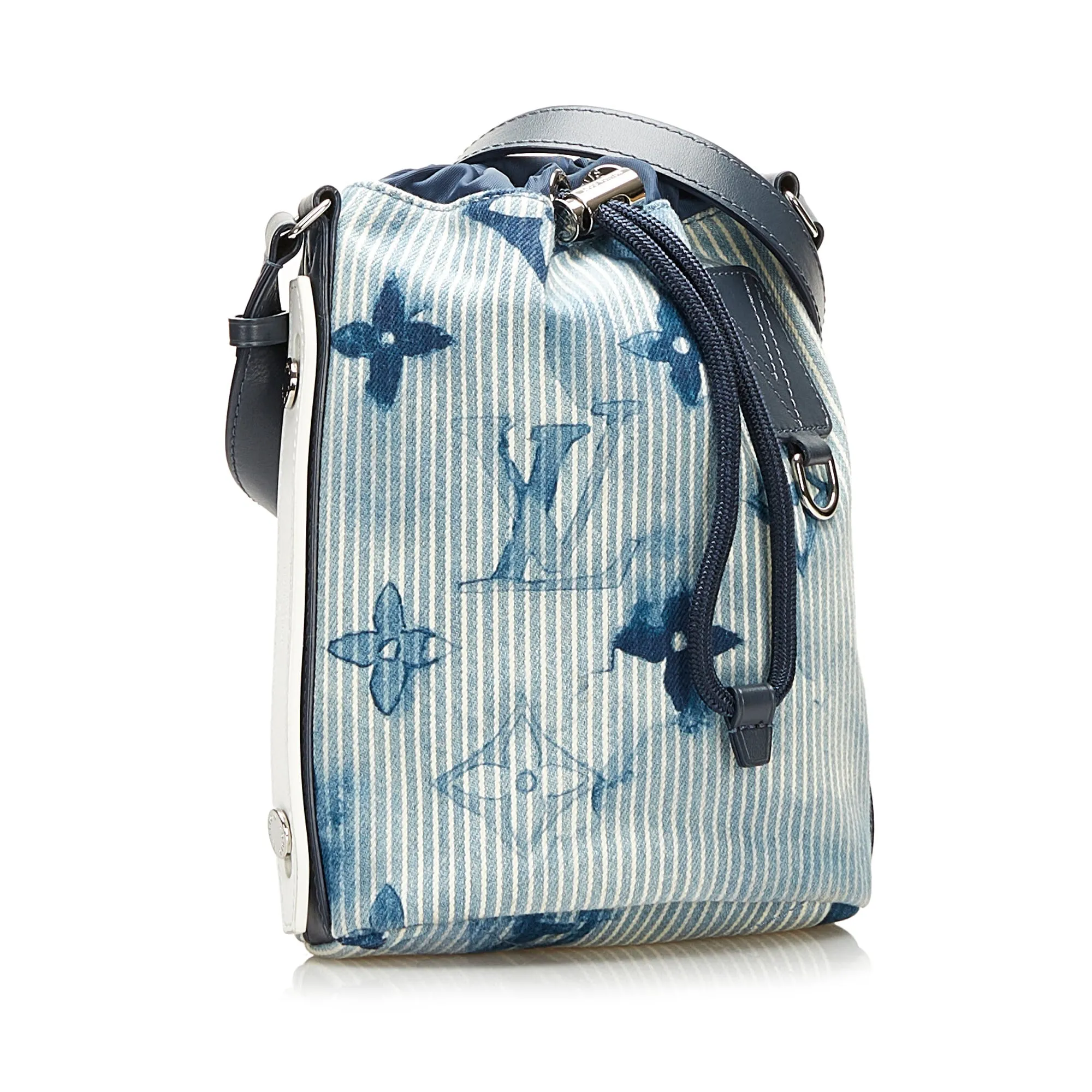 Blue Louis Vuitton Monogram Watercolor Sac Marin BB Bucket Bag