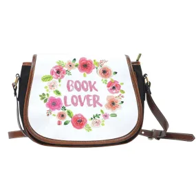 Book Lover Floral Saddle Bag