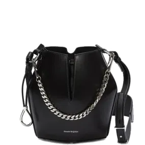 Bucket Bag Small, Black/Silver