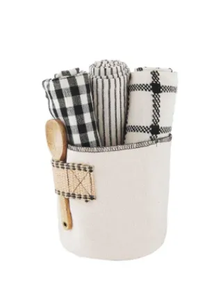 Buffalo Dish Towel Bucket Set