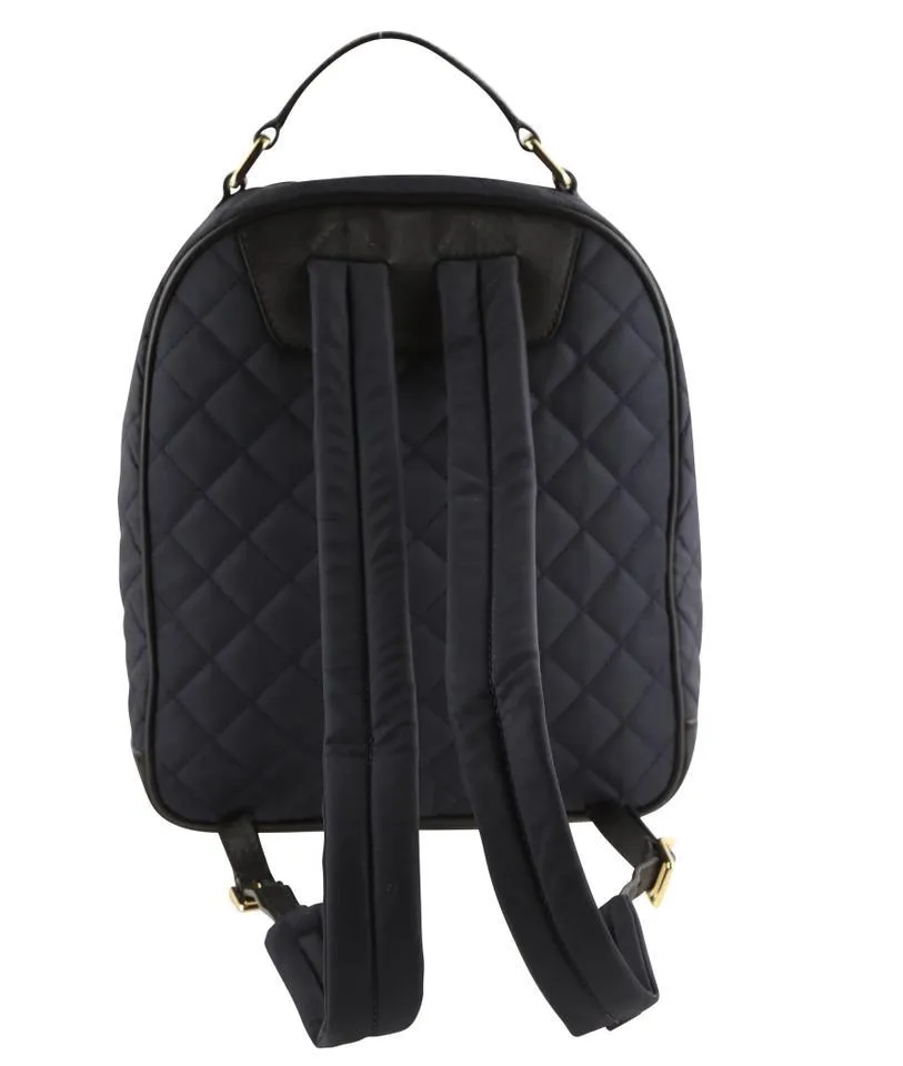 Burberry Double Pocket Quilted Blue Nylon Backpack