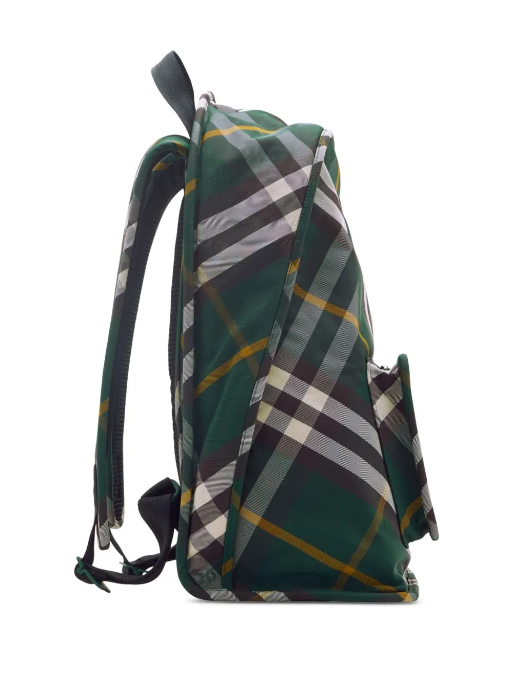 Burberry Men Check Motif Nylon Backpack