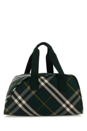 Burberry Men Printed Nylon Shield Travel Bag