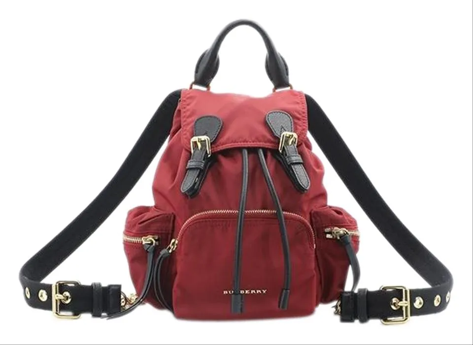 Burberry Small Runway Winered Nylon Backpack