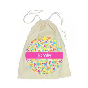 Calico Drawstring Bag - Bubbles