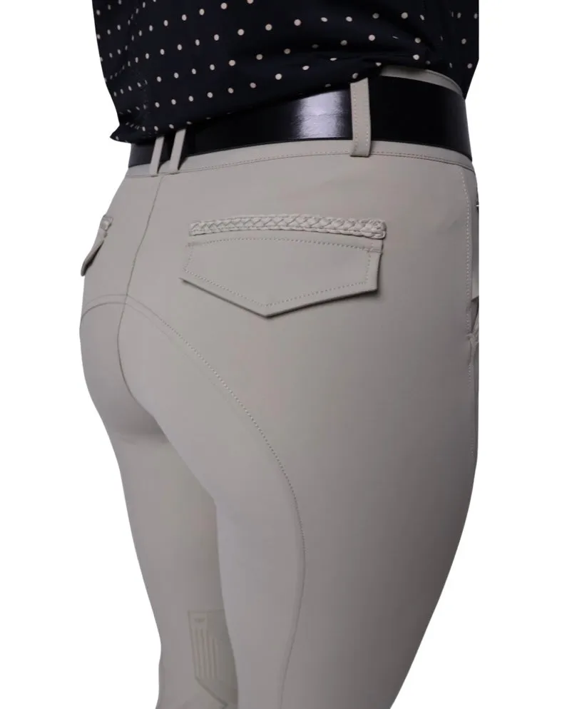 Cavalry Breech with Silicone  Knee Patches - Tan