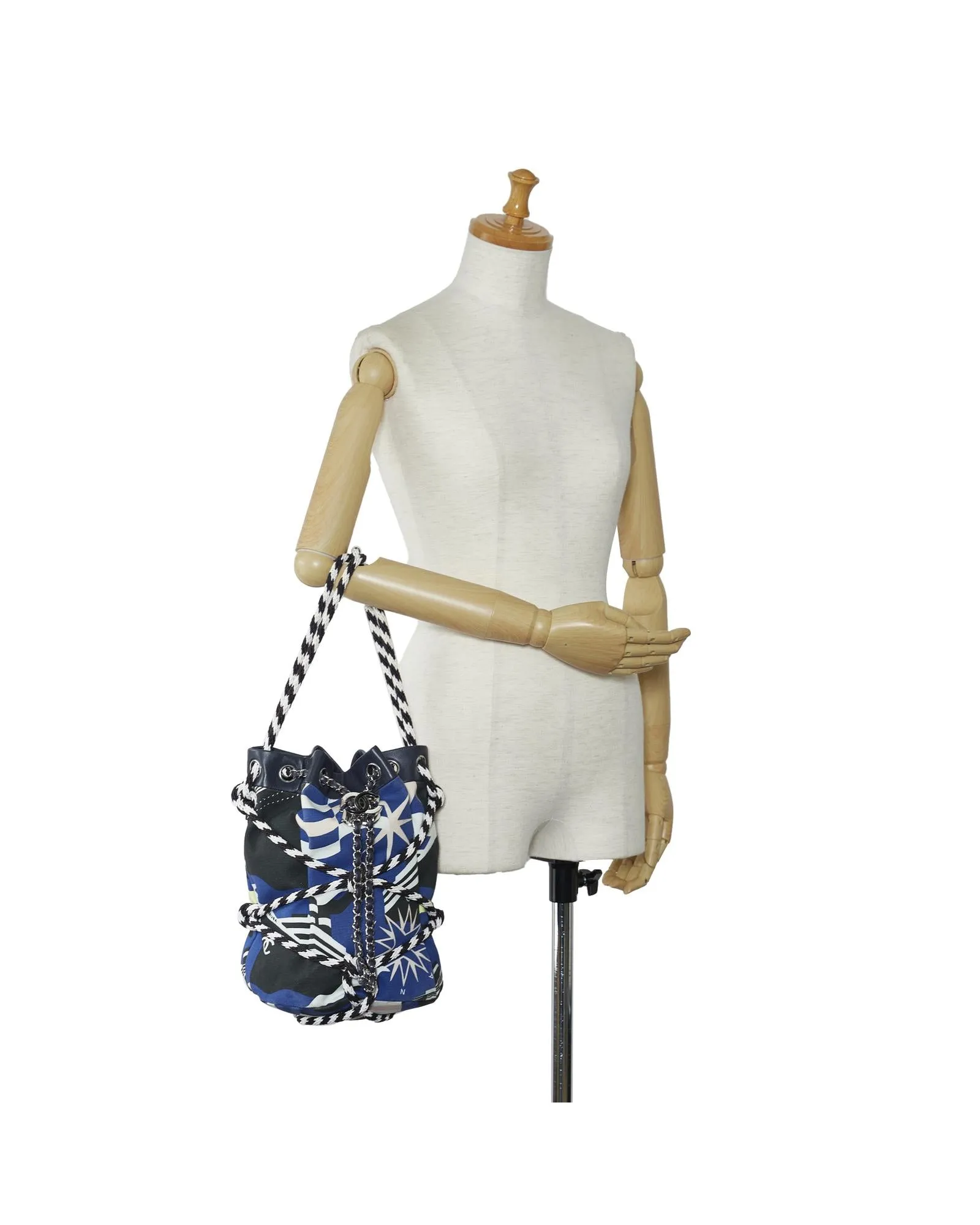 Chanel Bucket Bag - Canvas and Leather - Blue