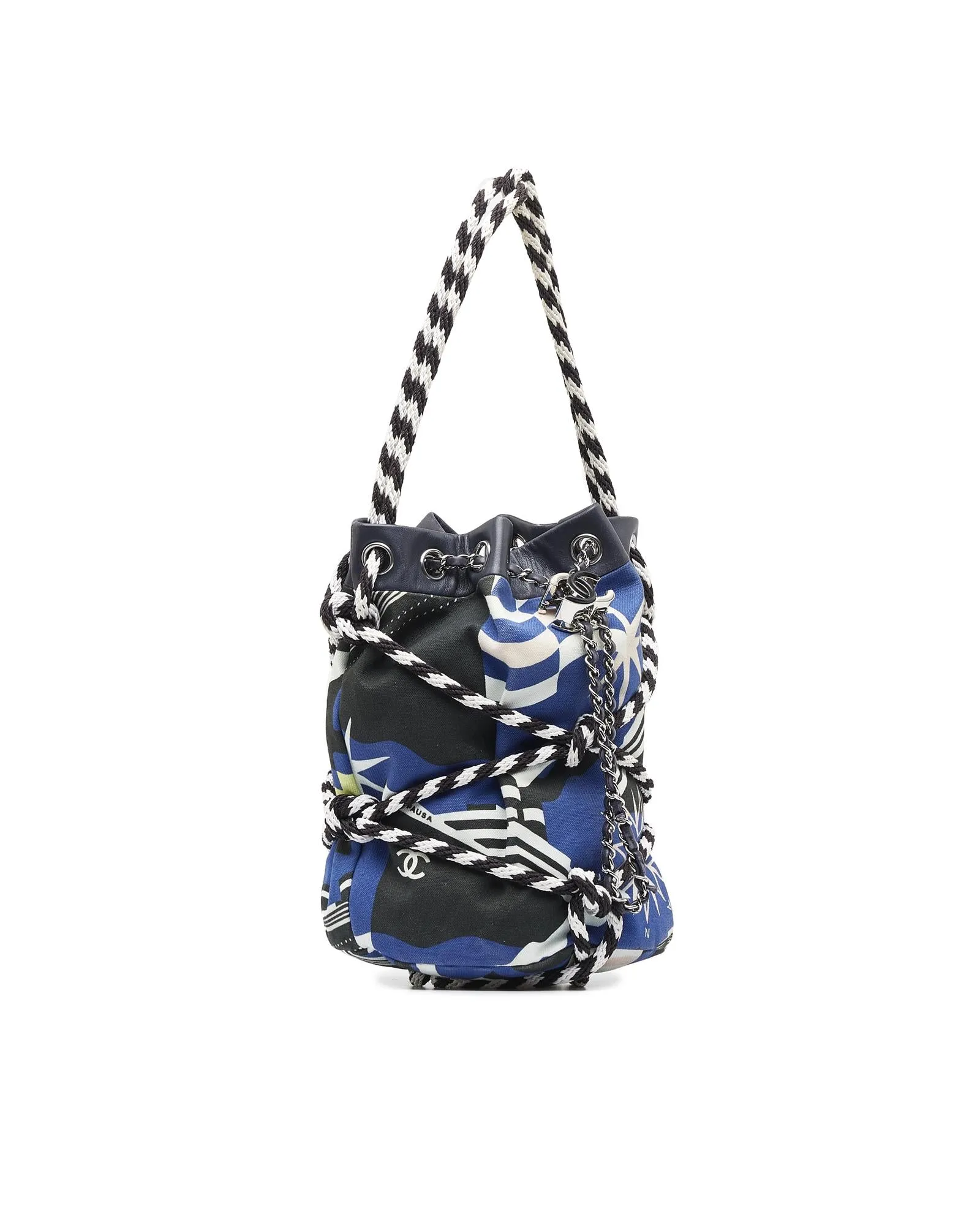 Chanel Bucket Bag - Canvas and Leather - Blue