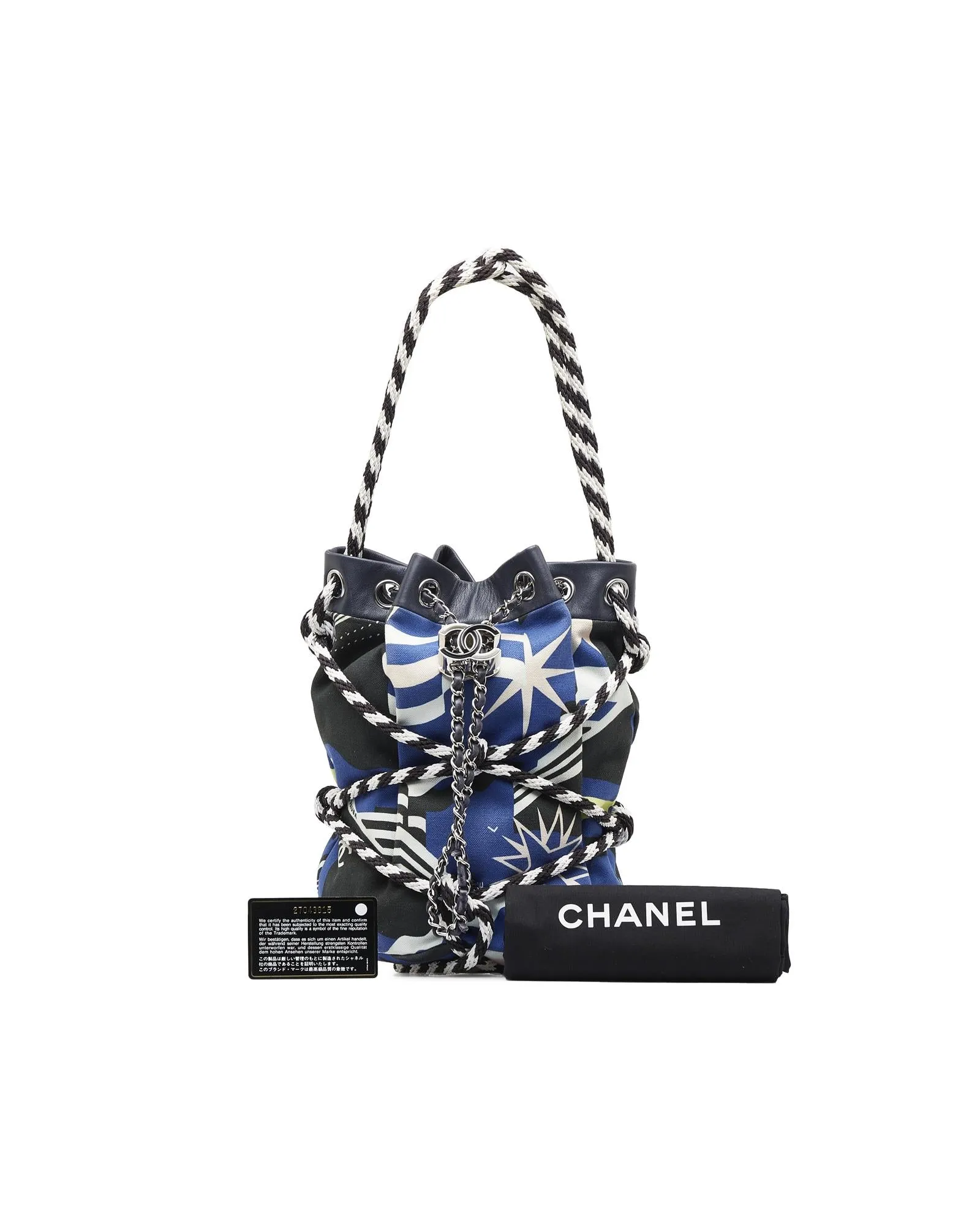 Chanel Bucket Bag - Canvas and Leather - Blue