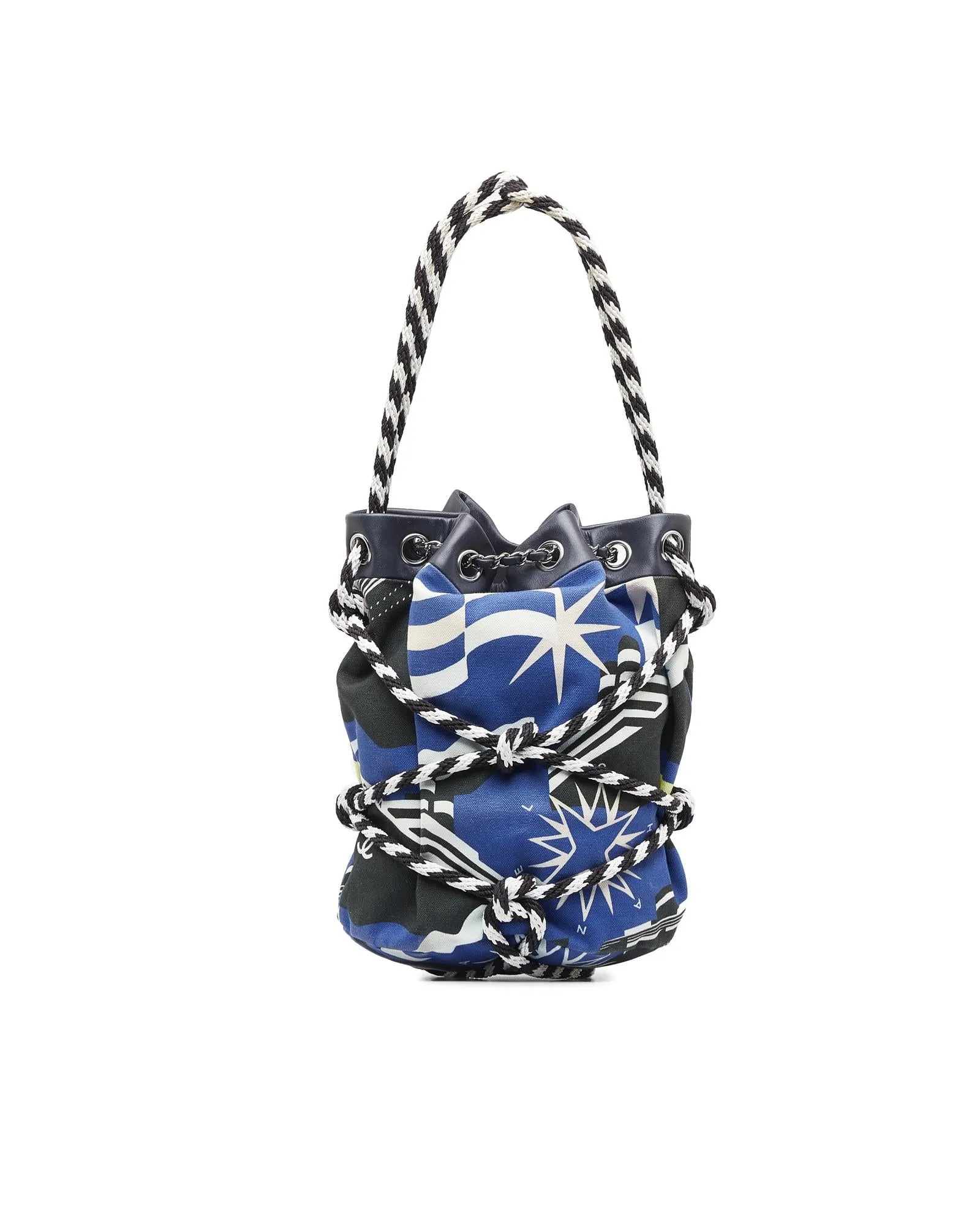 Chanel Bucket Bag - Canvas and Leather - Blue