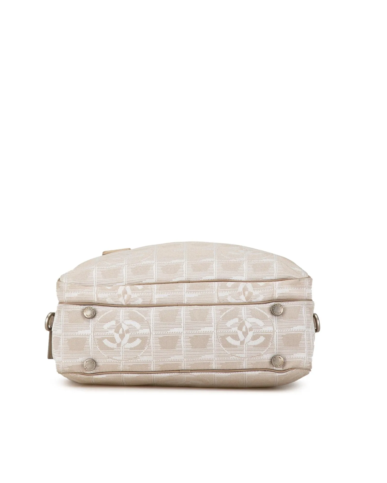 Chanel Classic Beige Canvas Messenger Bag