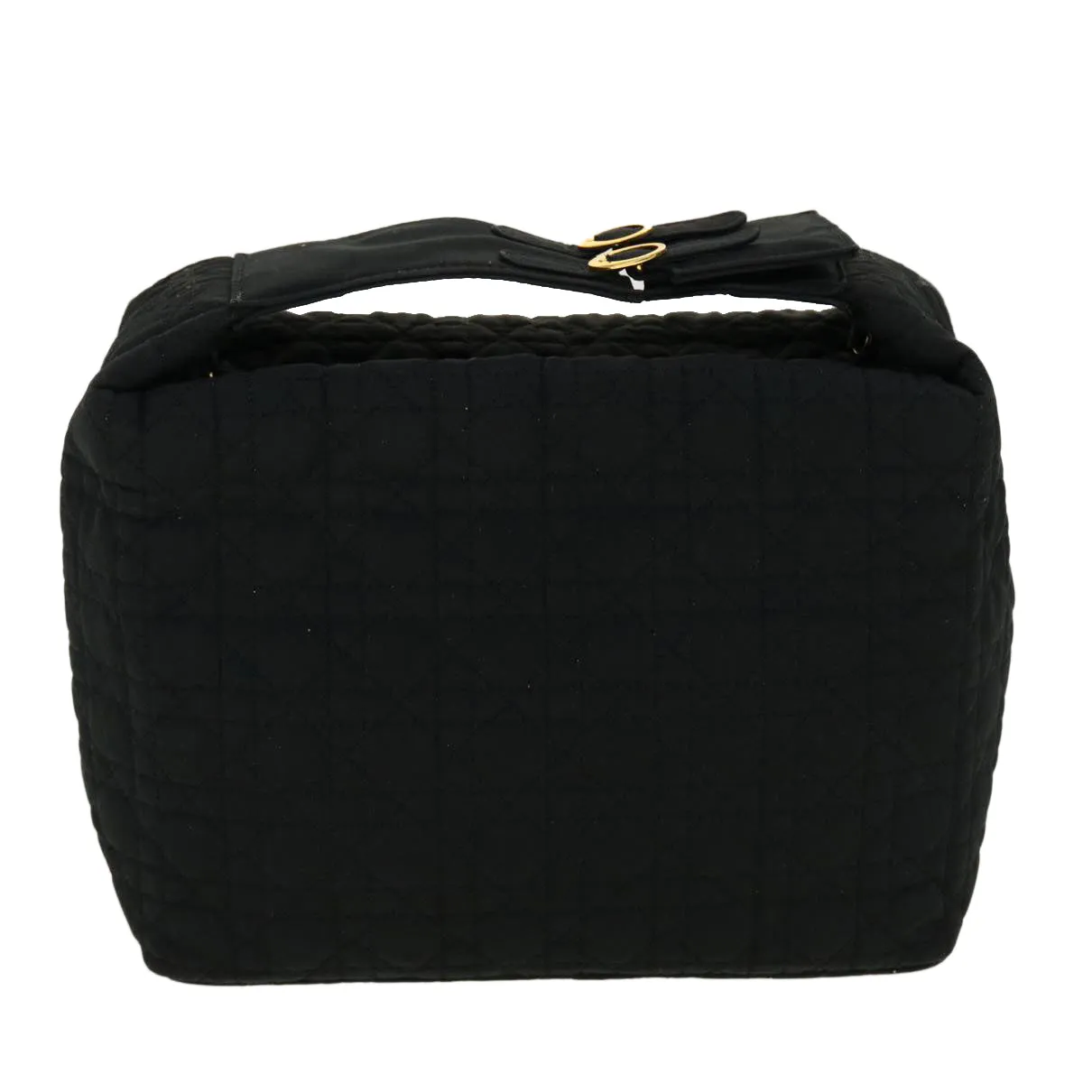 CHRISTIAN DIOR Hand Bag Nylon Black Auth 42707