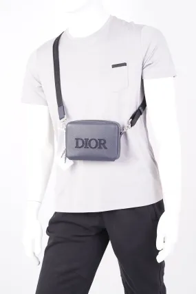 Christian Dior Messenger Pouch Navy Leather