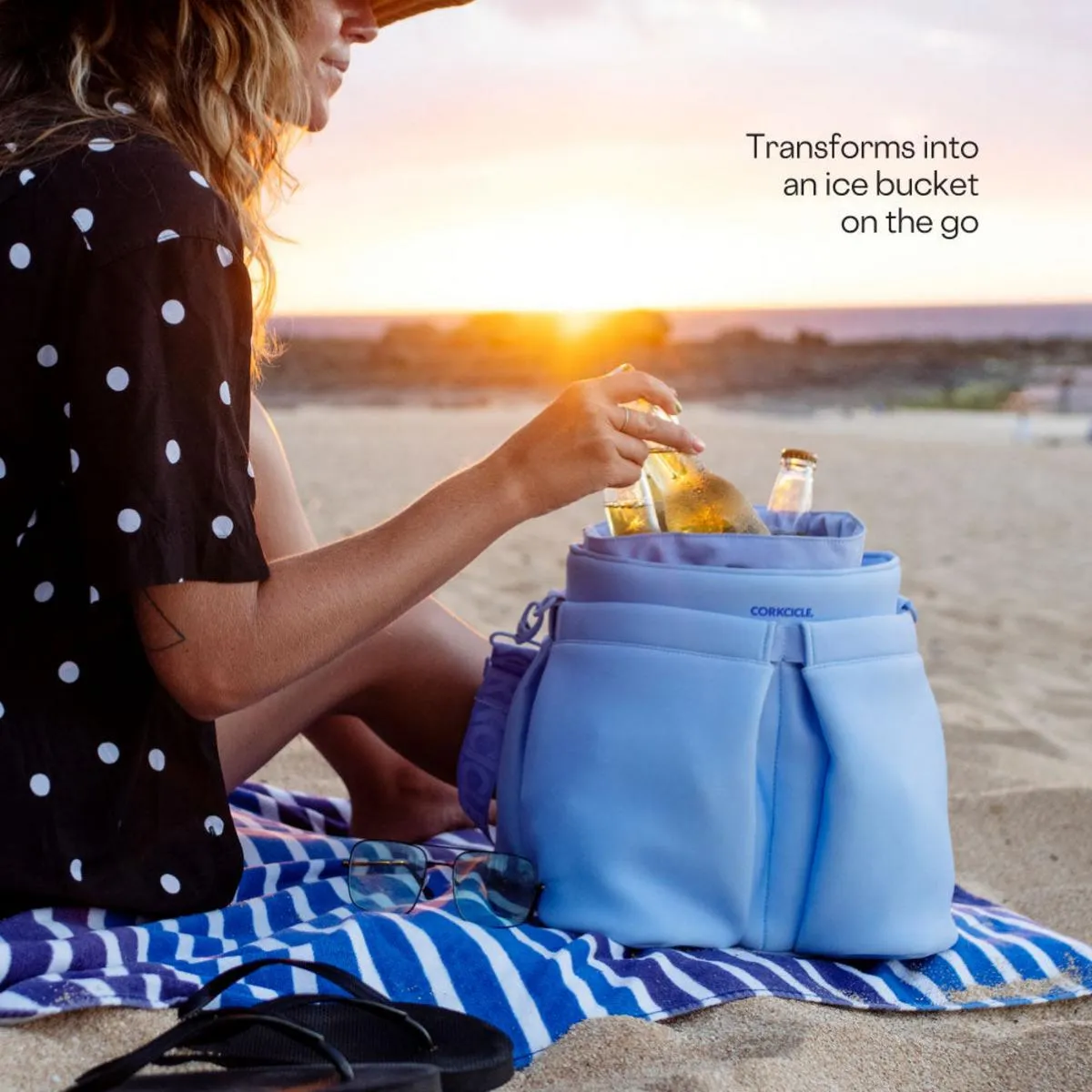 Corkcicle Beverage Bucket Bag - Santorini Neoprene