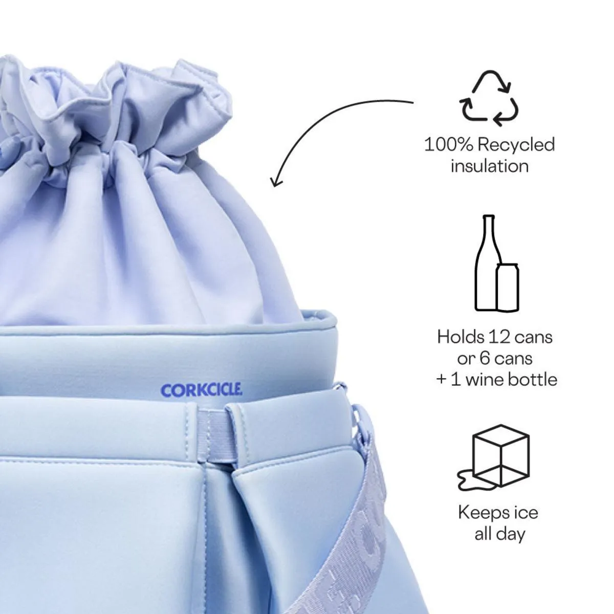 Corkcicle Beverage Bucket Bag - Santorini Neoprene