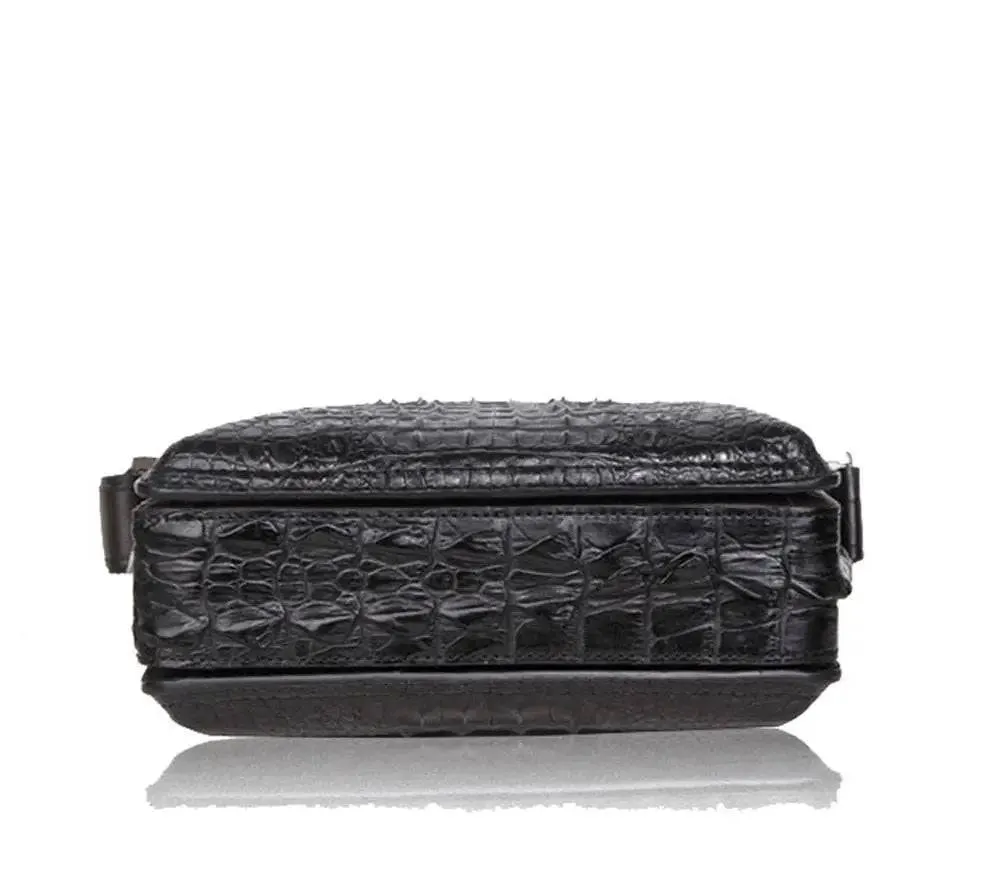 Crocodile Skin Leather Mens Messenger Bags