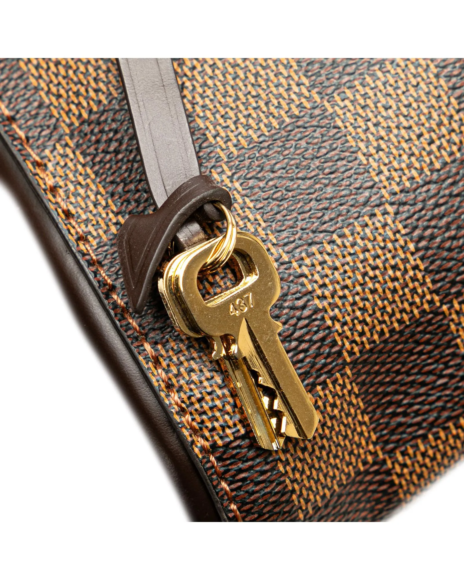 Damier Canvas Rivoli MM with Leather Trim and Detachable Strap