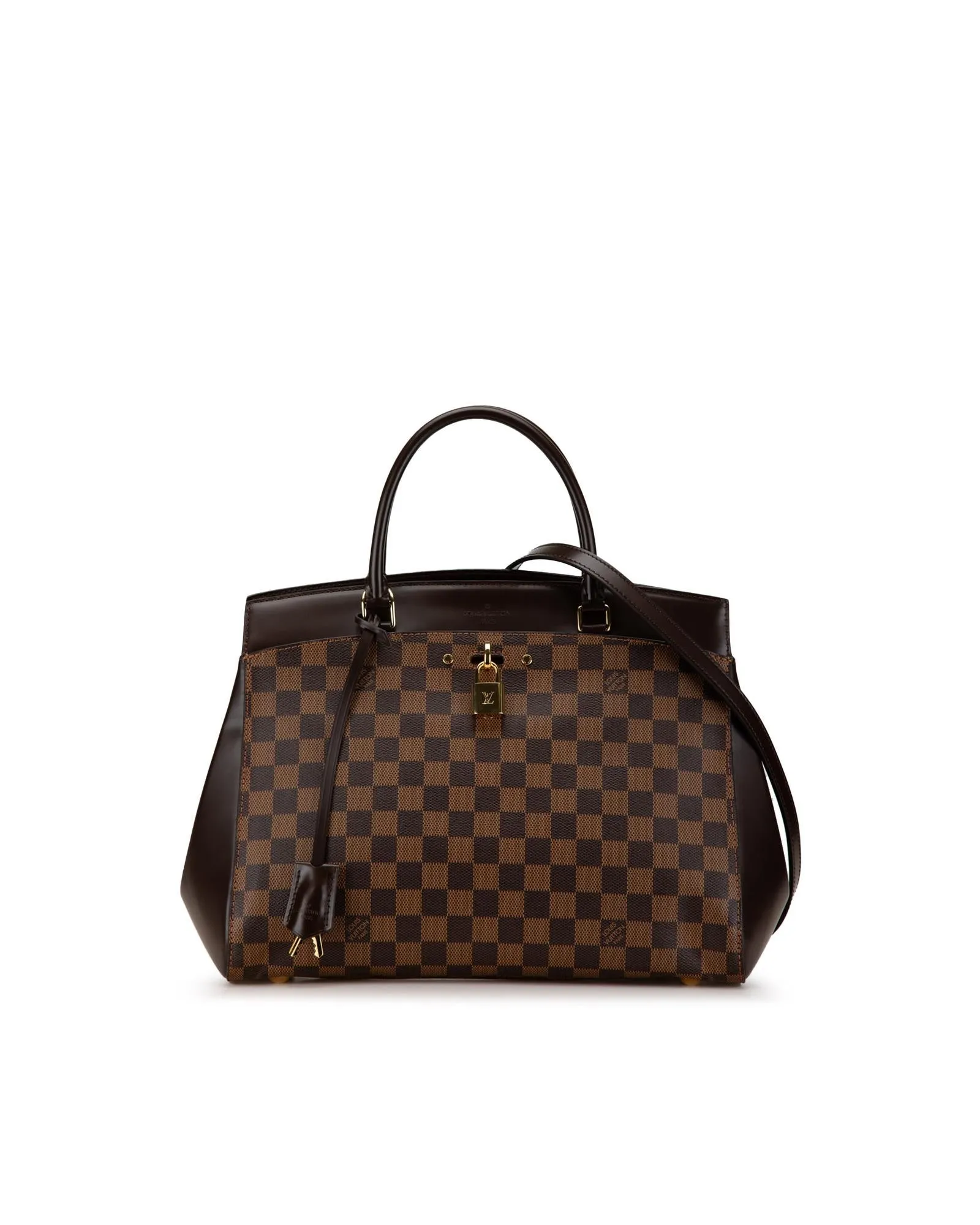 Damier Canvas Rivoli MM with Leather Trim and Detachable Strap