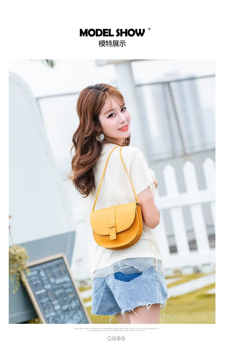 Darianrojas Small Women Purse Shell Shoulder Messenger Bag PU Leather Fashion Solid Yellow Black Crossbody Bag Bolsas Ladies Phone Purse