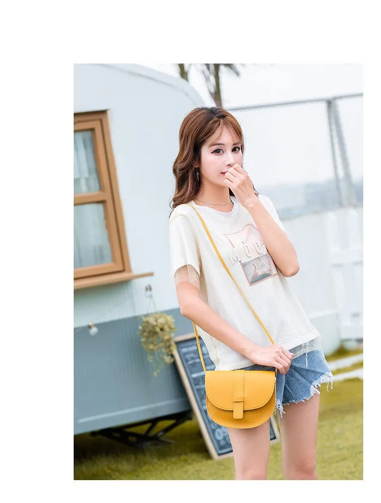 Darianrojas Small Women Purse Shell Shoulder Messenger Bag PU Leather Fashion Solid Yellow Black Crossbody Bag Bolsas Ladies Phone Purse