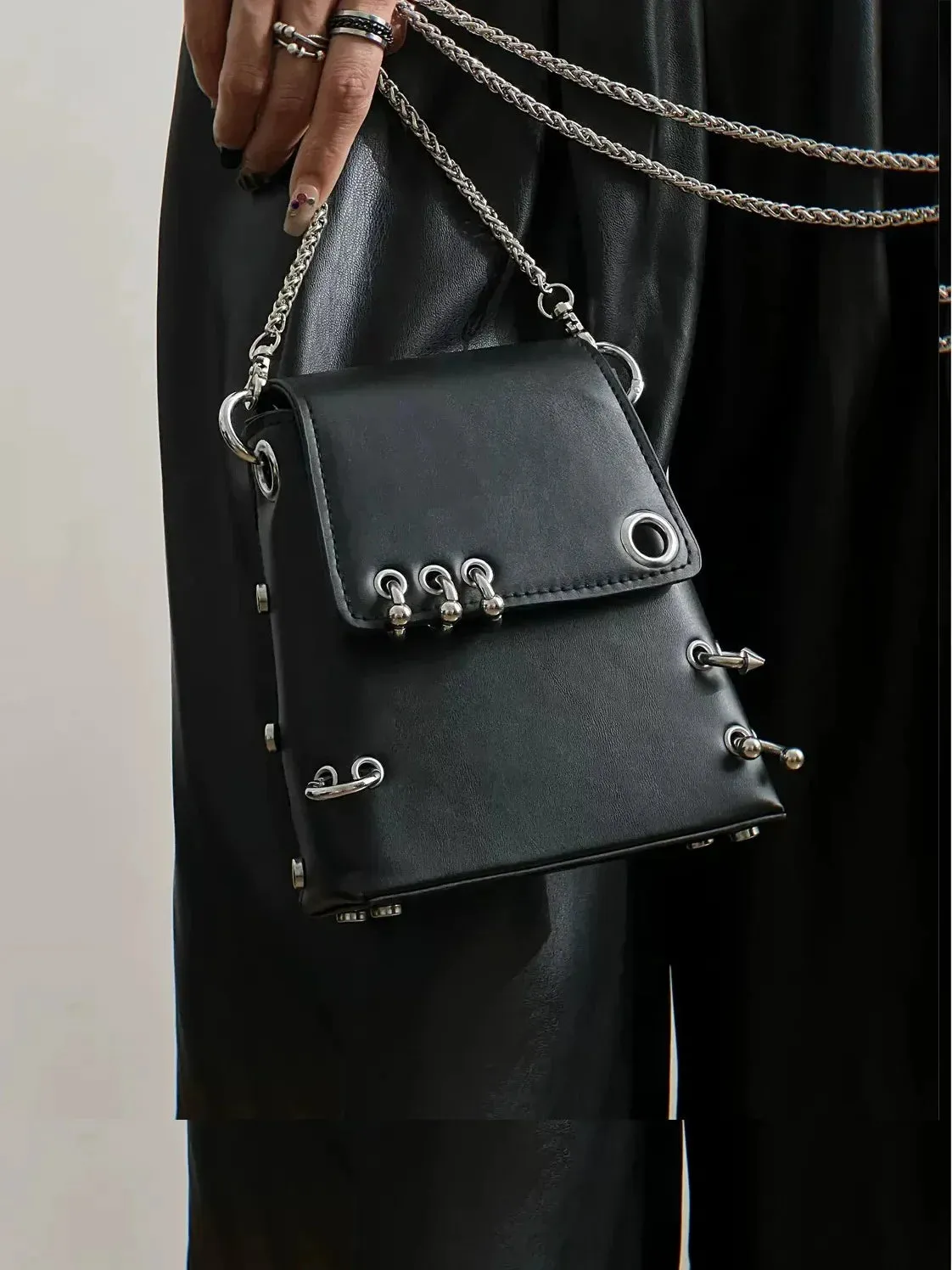 Dark Metal Gothic Harajuku Shoulder Mobie Bag