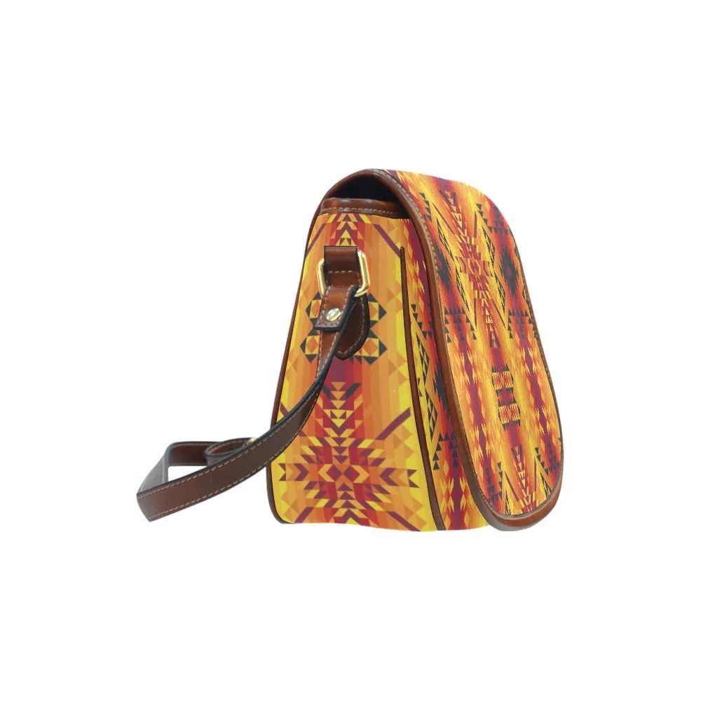 Dessert Geo Yellow Red Saddle Bag/Small