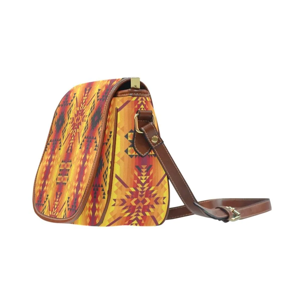 Dessert Geo Yellow Red Saddle Bag/Small