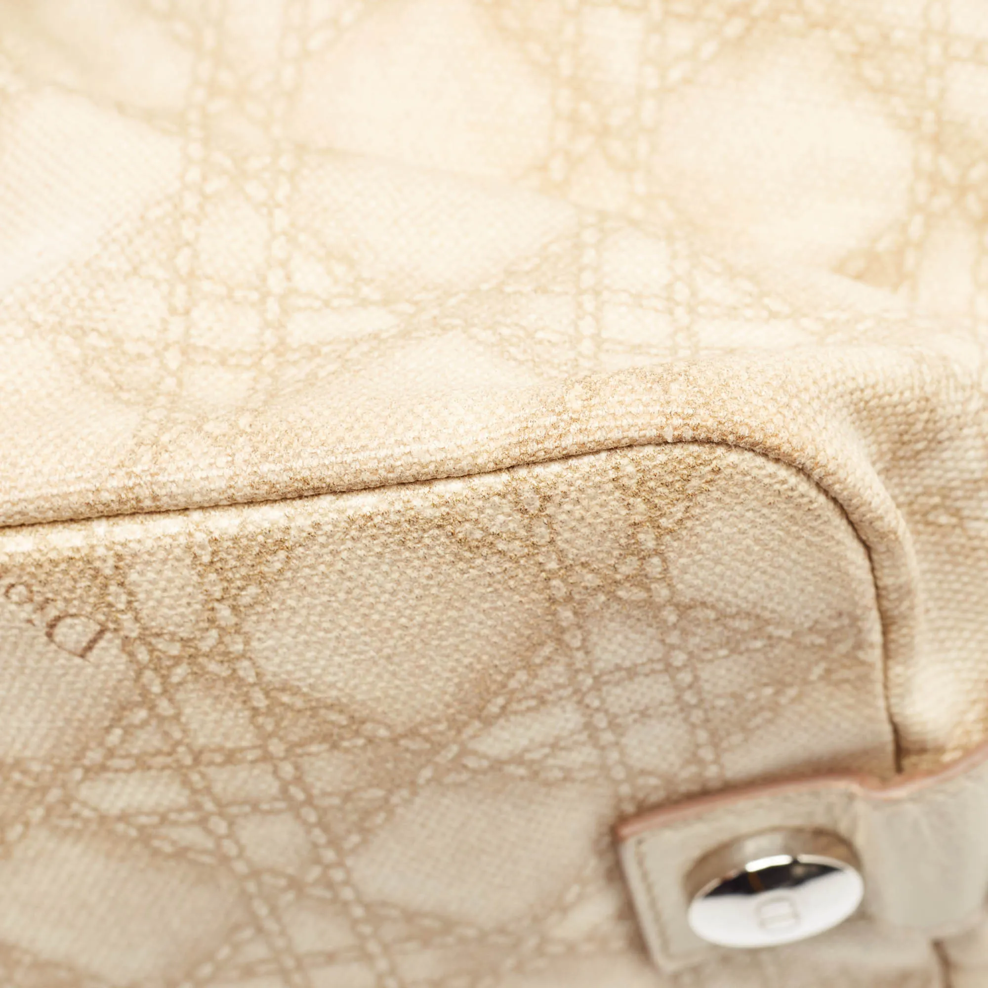 DIOR Beige/White Oblique Coated Canvas and Leather Cherie Satchel