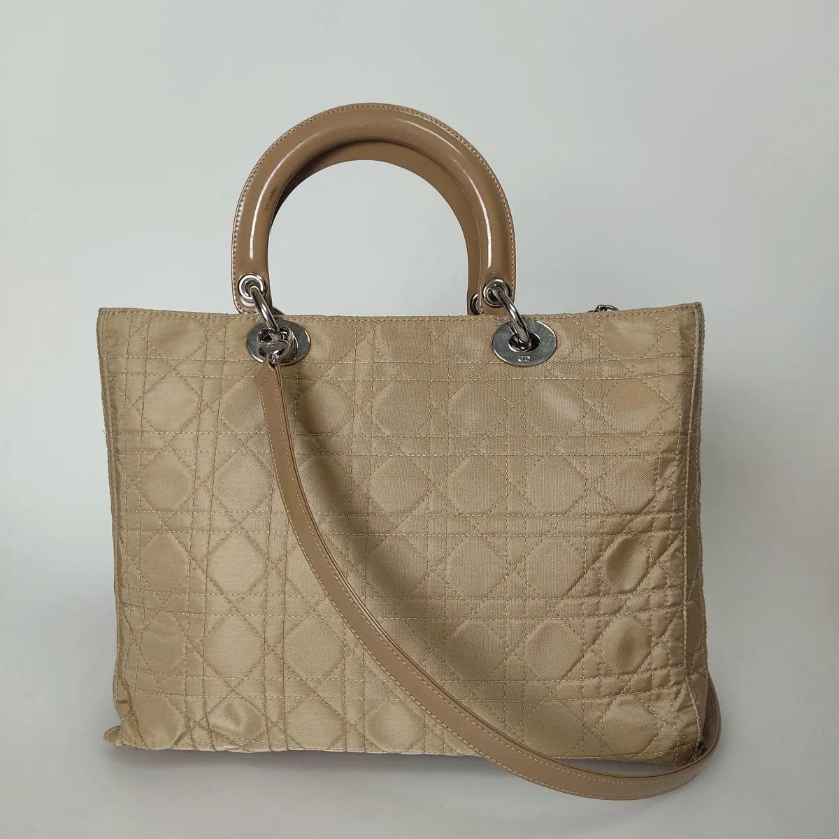 DIOR Christian Lady bag in beige nylon