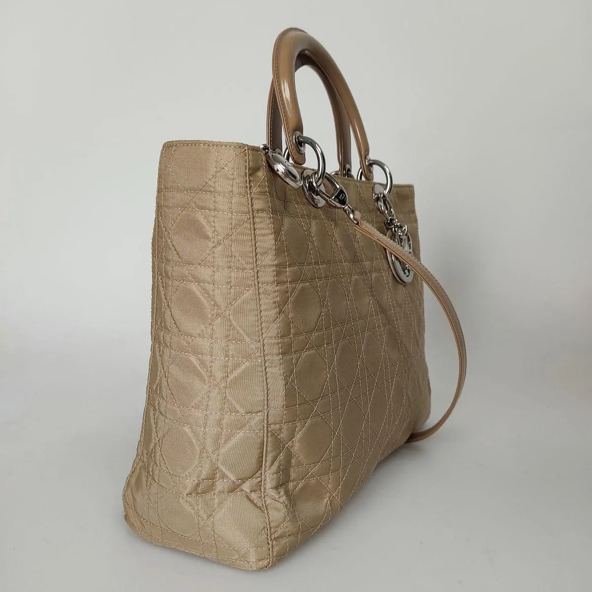 DIOR Christian Lady bag in beige nylon