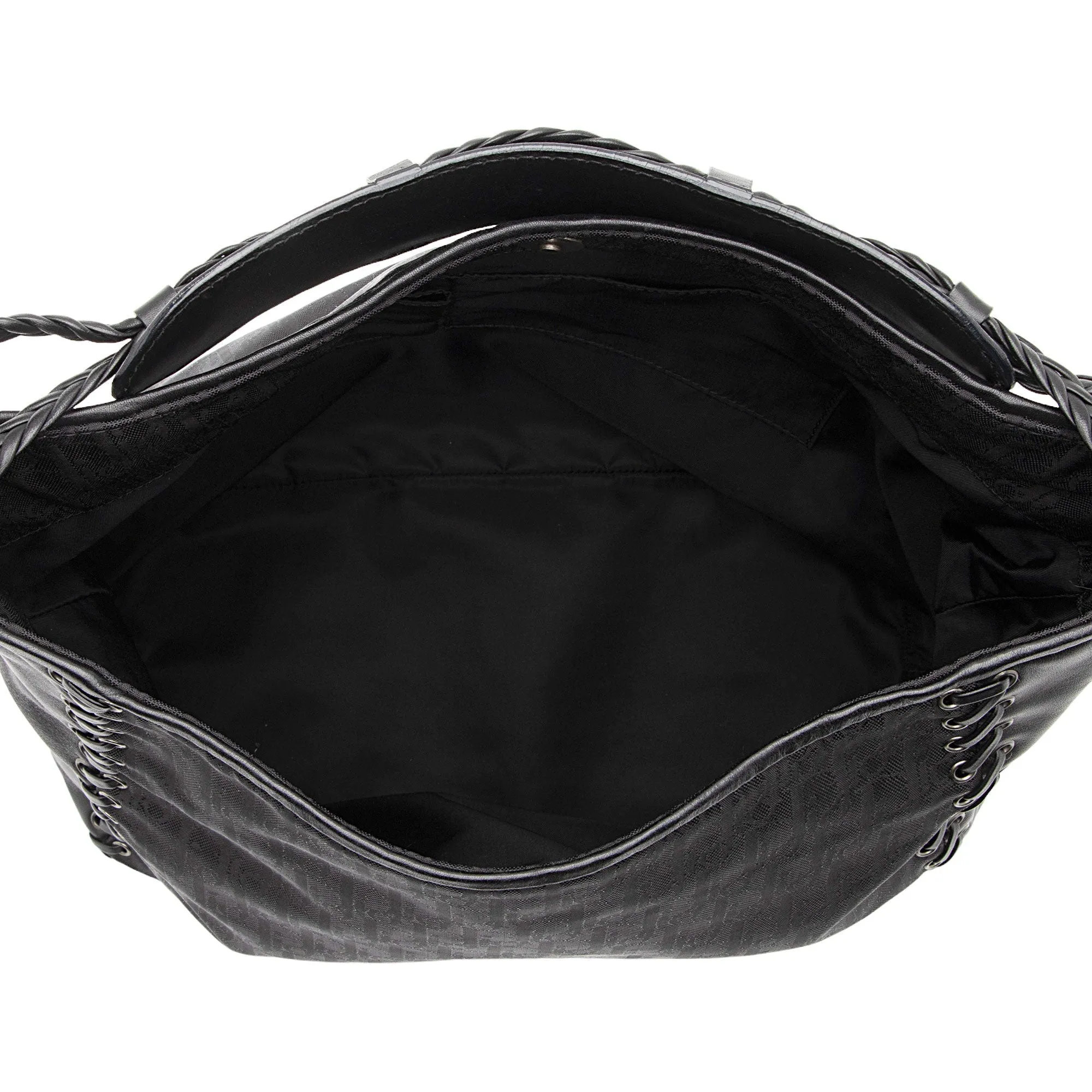 Dior Diorissimo Nylon Leather Ethnic Medium Hobo (SHF-BcJaYH)