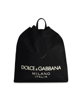 Dolce & Gabbana Black Nylon Backpack Men